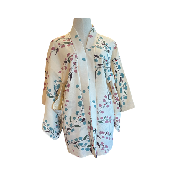 Japanese vintage silk haori /jacket Spring branches