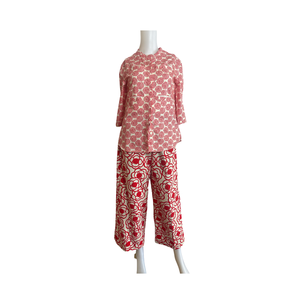 PS01 Pull on trousers red + white