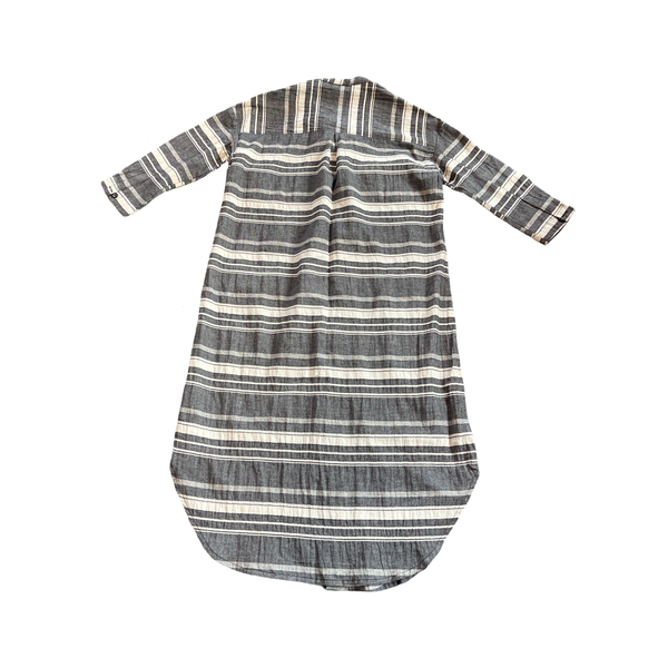 4 pocket oversized shirtmaker striped cotton