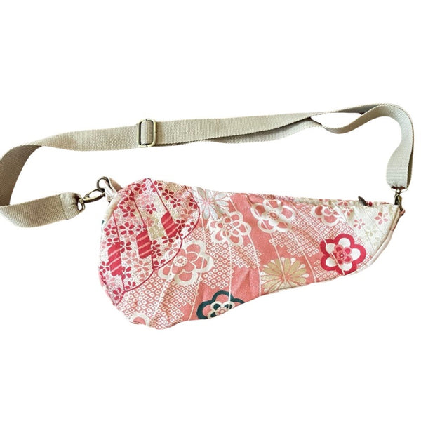 crossbody bag red and beige with a touch of gold +silver