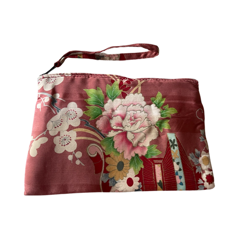 Wristlet Pouch embroidered floral