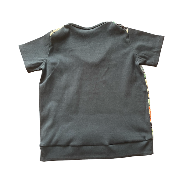 Batik tee top T 760 shades of grey +blue