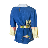 Pleat sleeved vintage kimono silk top T825