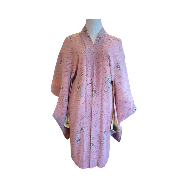 Japanese vintage silk haori /jacket- floral + 