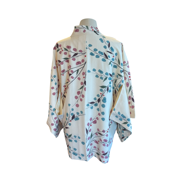 Japanese vintage silk haori /jacket Spring branches