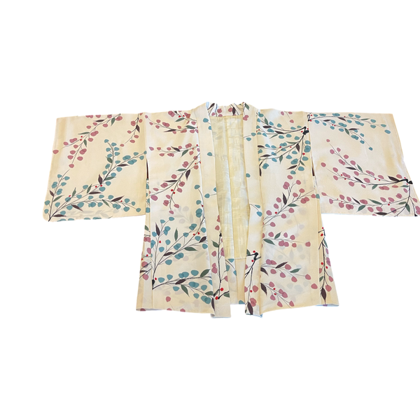 Japanese vintage silk haori /jacket Spring branches