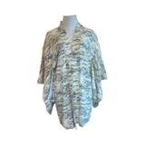Japanese vintage silk haori /jacket -landscape with stream .