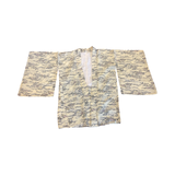 Japanese vintage silk haori /jacket -landscape with stream .