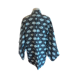Japanese vintage silk haori /jacket- blue ume