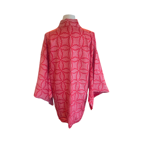 Japanese vintage shibori silk haori  - good fortune