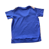 Batik tee top T 760 soft blue floral