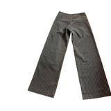 P061 Charcoal Striped Denim Wide Leg Pant