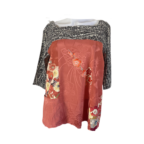 Vintage Kimono Tunic Dress D244
