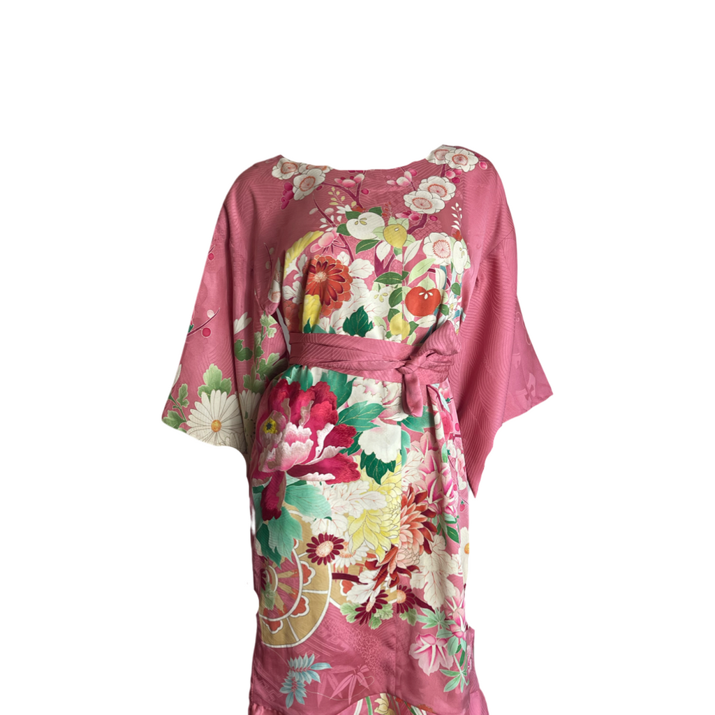 Silk Kimono Dress small